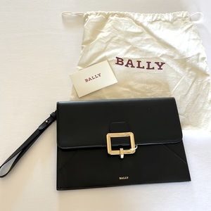Bally leather clutch bag